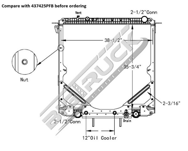 Picture of Freightliner Radiator - Plastic Tank 0437425PF