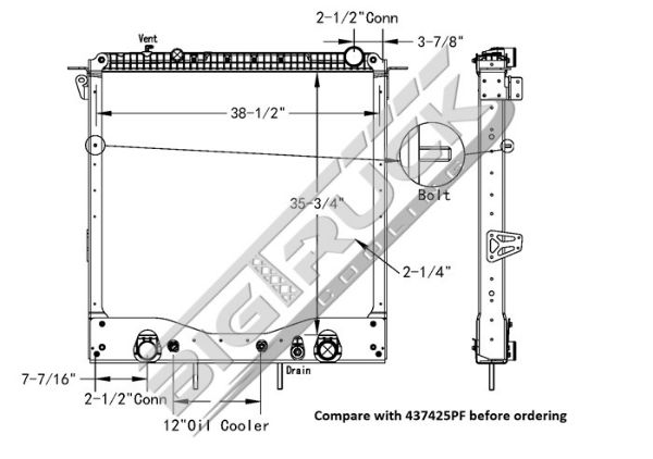 Picture of Freightliner Radiator - Plastic Tank 0437425PFB