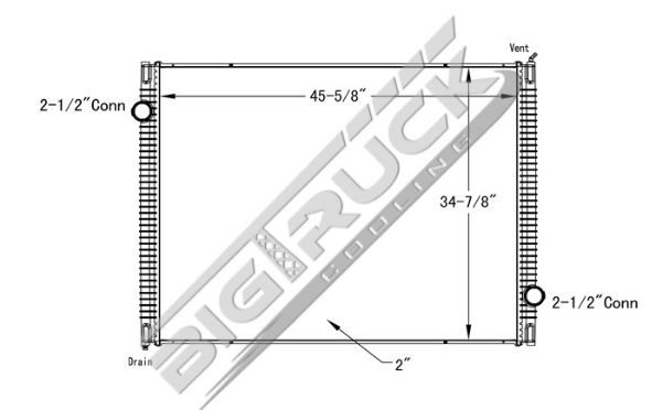 Picture of International Navistar Radiator - Plastic Tank 0437426P