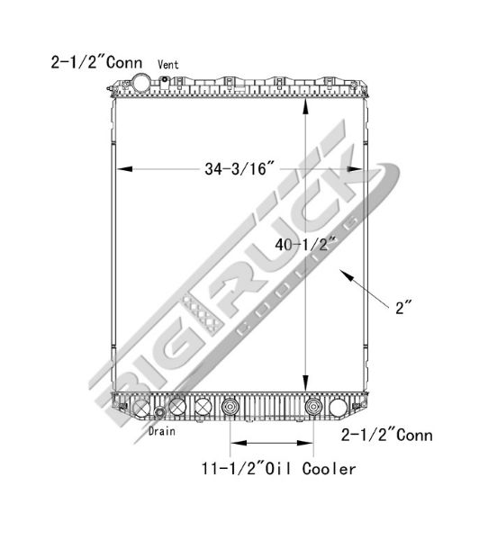 Big Truck Cooling - Buy Now! Mack, Volvo Radiator 0437435P 