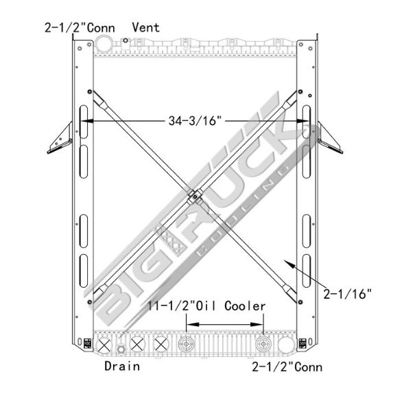 Picture of Mack, Volvo Radiator - Plastic Tank 0437435PF