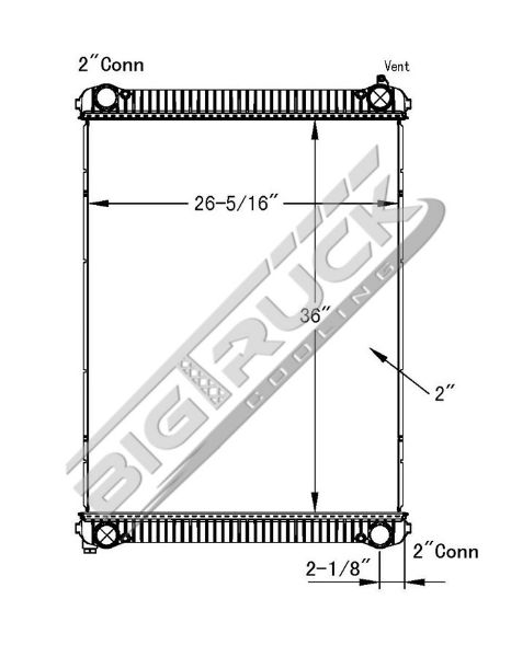 Picture of Freightliner Radiator - Plastic Tank 0437437P