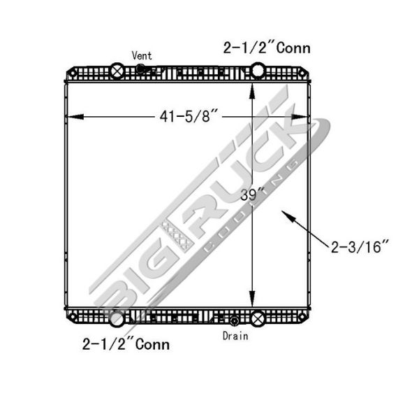 Picture of Western Star Radiator - Plastic Tank 0437438P