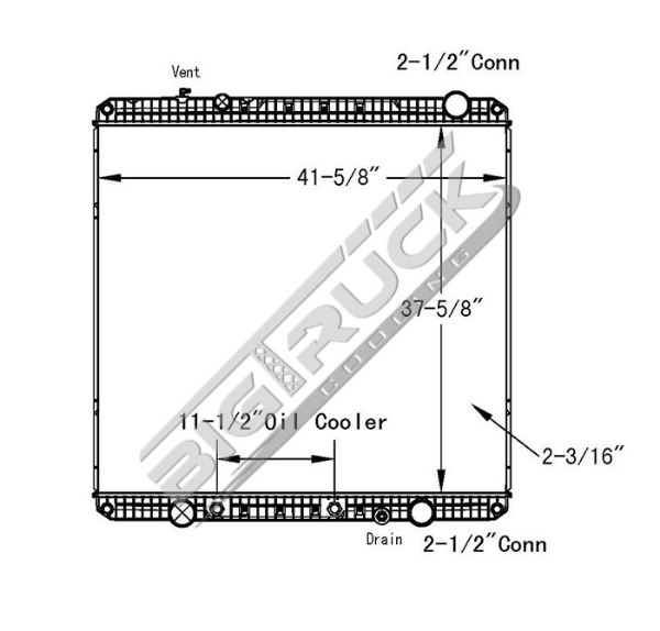 Picture of Western Star Radiator - Plastic Tank 0437439P