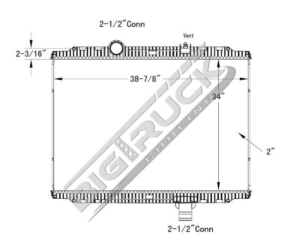 Picture of Kenworth, Peterbilt Radiator - Plastic Tank 0437440P