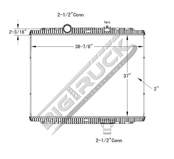 Picture of Peterbilt Radiator - Plastic Tank 0437441P