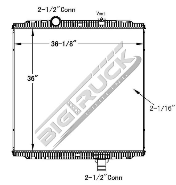 Picture of Peterbilt Radiator - Plastic Tank 0437443P