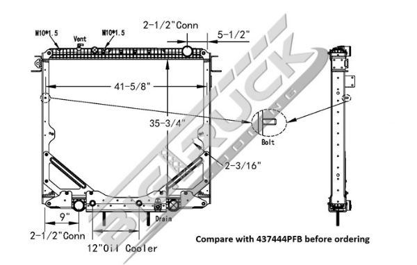 Picture of Freightliner Radiator - Plastic Tank 0437444PF
