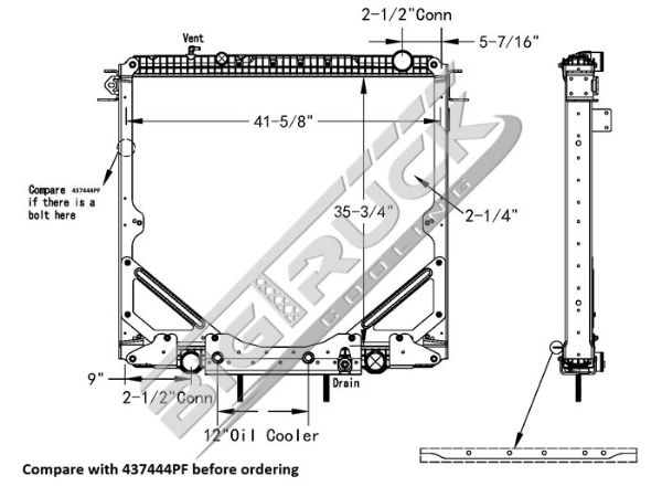 Picture of Freightliner Radiator - Plastic Tank 0437444PFB