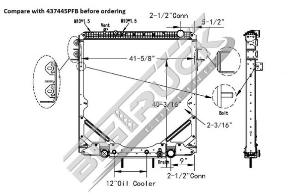 Picture of Freightliner Radiator - Plastic Tank 0437445PF