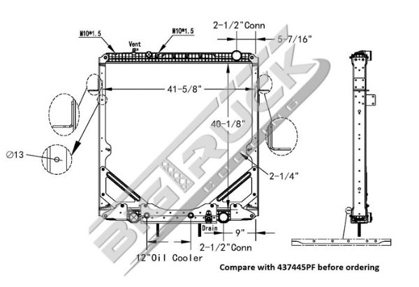 Picture of Freightliner Radiator - Plastic Tank 0437445PFB