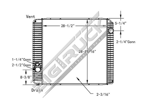 Picture of International Navistar Radiator - Plastic Tank 0437449P