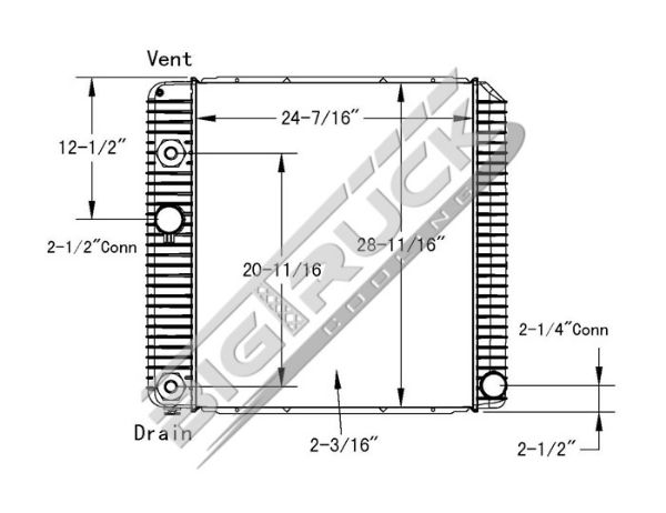 Picture of International Navistar Radiator - Plastic Tank 0437452P