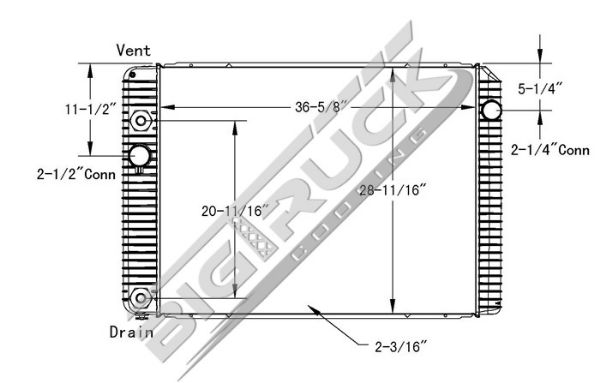 Picture of International Navistar Radiator - Plastic Tank 0437453P