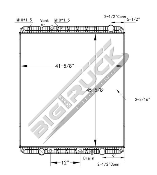 Picture of Freightliner Radiator - Plastic Tank 0437454P