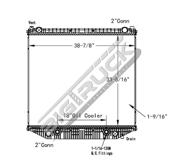 Picture of Freightliner, Sterling Radiator - Plastic Tank 0437455P