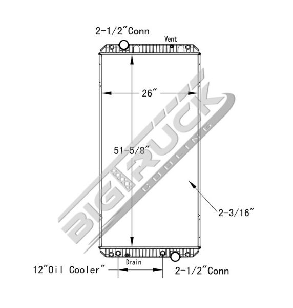 Picture of International Navistar Radiator - Plastic Tank 0437456P