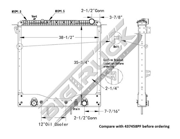 Picture of Freightliner Radiator - Plastic Tank 0437458PFB