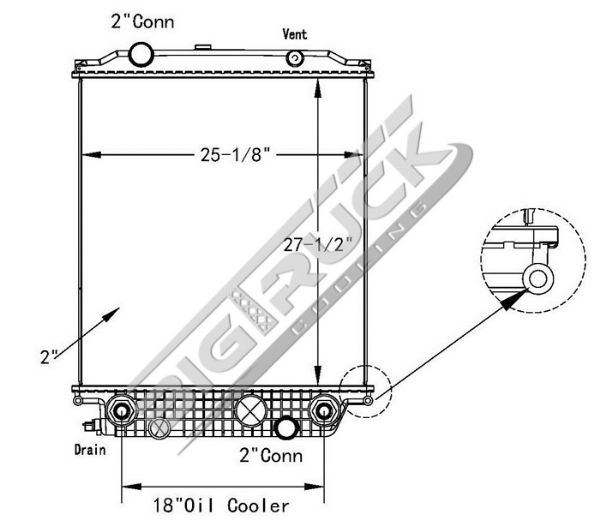 Picture of Freightliner Radiator - Plastic Tank 0437459P