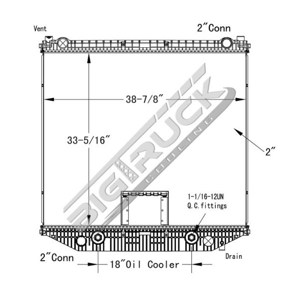 Picture of Freightliner, Sterling Radiator - Plastic Tank 0437465P