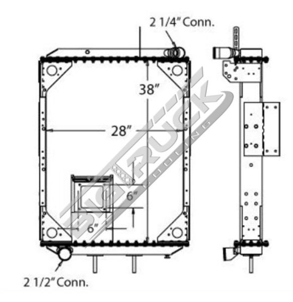 Picture of Autocar Radiator - Bolt On Tank 0437466