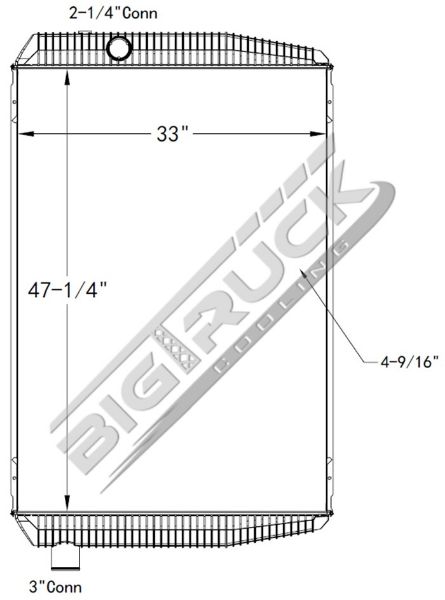Picture of Motor Coach Industries Radiator - Plastic Tank 0437470P