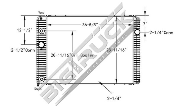 Picture of International Navistar Radiator - Plastic Tank 0437473P