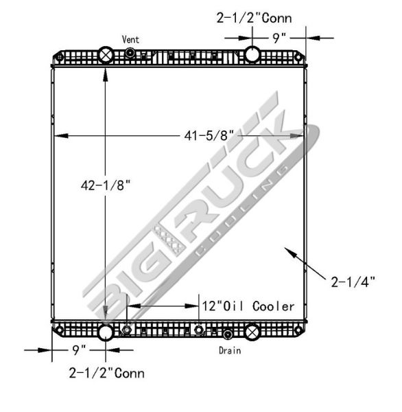 Picture of Western Star Radiator - Plastic Tank 0437475P