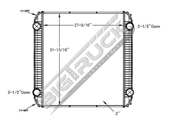 Picture of Freightliner, Thomas Radiator - Plastic Tank 0437476P