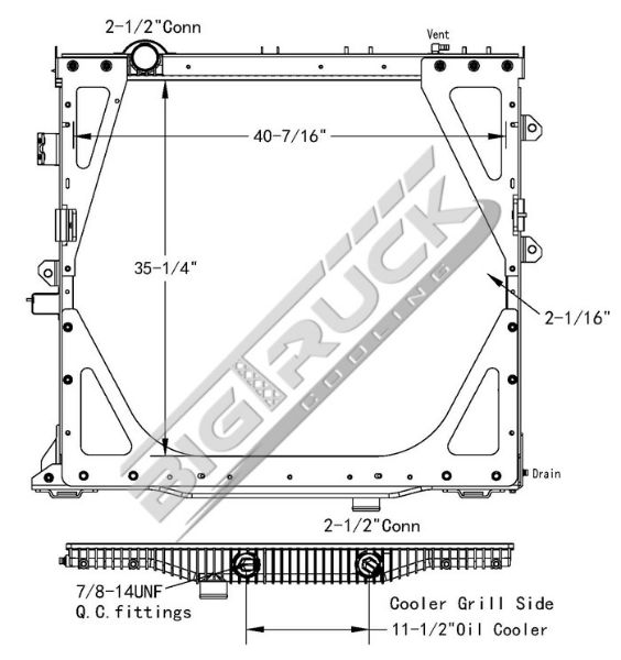Picture of International Navistar Radiator - Plastic Tank 0437477PF