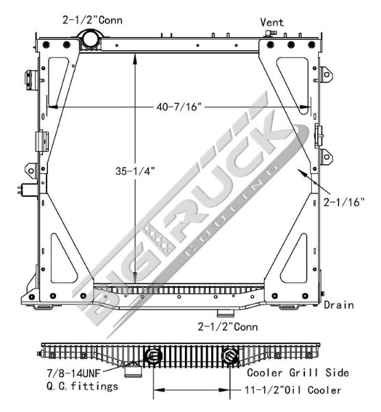 Picture of International Navistar Radiator - Plastic Tank 0437477PFB