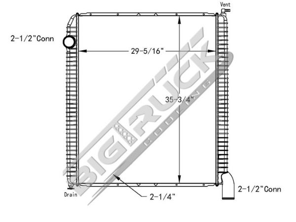 Picture of International Navistar Radiator - Plastic Tank 0437478P