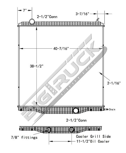 Picture of International Navistar Radiator - Plastic Tank 0437488P