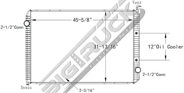 Picture of International Navistar Radiator - Plastic Tank 0437494P