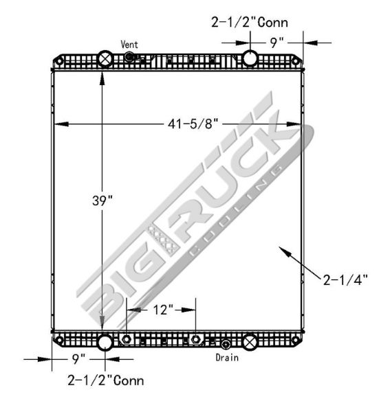 Picture of Western Star Radiator - Plastic Tank 0437496P