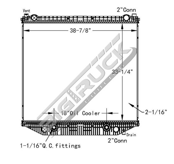 Picture of Freightliner, Sterling, Western Star Radiator - Plastic Tank 0437497P