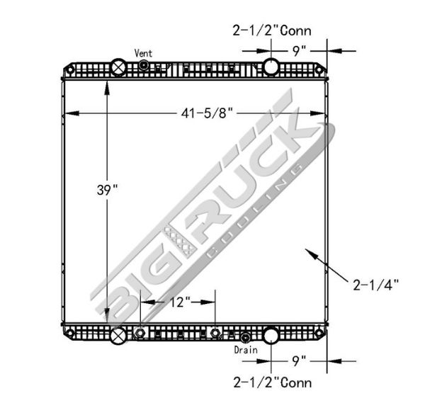 Picture of Western Star Radiator - Plastic Tank 0437498P
