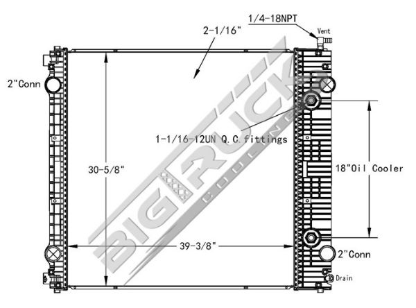 Picture of Freightliner Radiator - Plastic Tank 0437499P