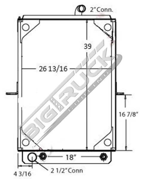 Picture of Mack Radiator - Bolt On Tank 0437525
