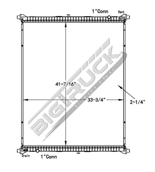 Picture of International Navistar Radiator - Plastic Tank 0437526P