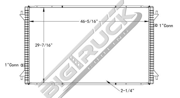 Picture of International Navistar Radiator - Plastic Tank 0437529P