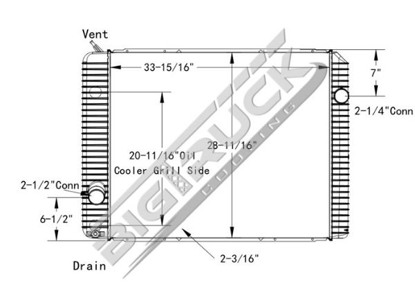 Picture of International Navistar Radiator - Plastic Tank 0437530P