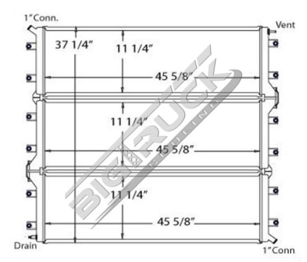Picture of International Navistar Radiator - Plastic Tank 0437567P