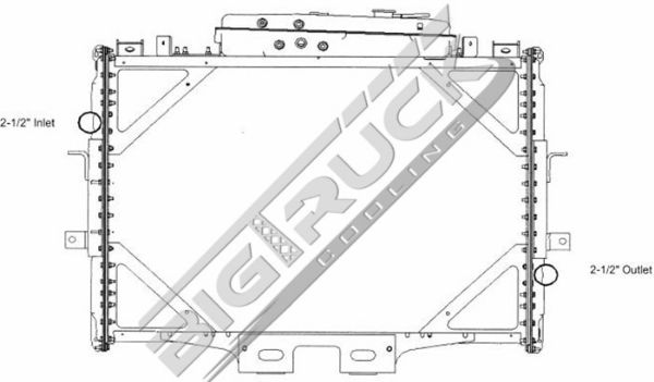 Picture of Kenworth Radiator - Bolt On Tank 0437599