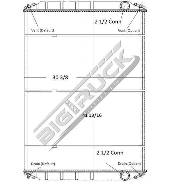 Picture of Freightliner Radiator - Solder On Tank 0437601S