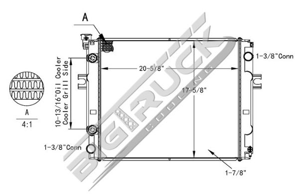 Picture of Komatsu Radiator - Plastic Tank 0437776