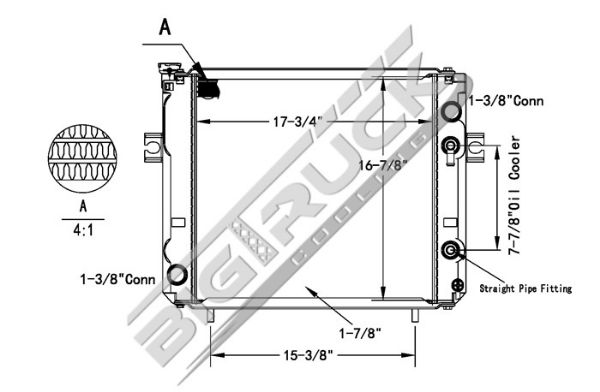 Picture of Komatsu Radiator - Plastic Tank 0437780