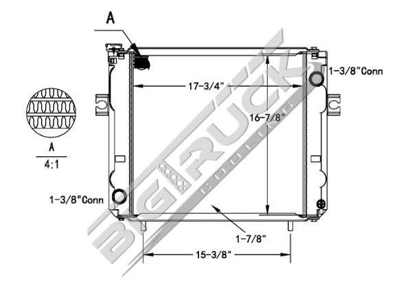 Picture of Komatsu Radiator - Plastic Tank 0437781