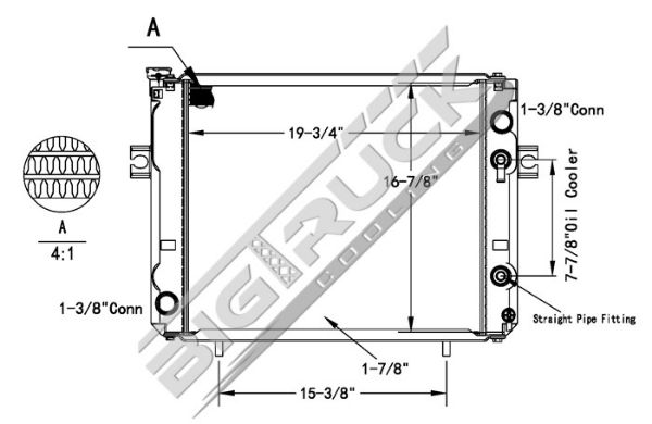 Picture of Komatsu Radiator - Plastic Tank 0437784