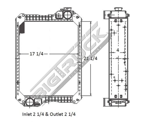Picture of Case International Radiator - Plastic Tank 0437890